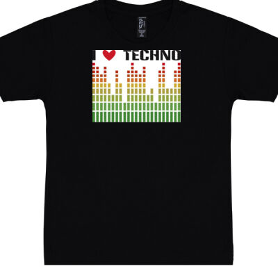I Love Techno - RTP Shirt - Best DTG Print Quality! Thumbnail